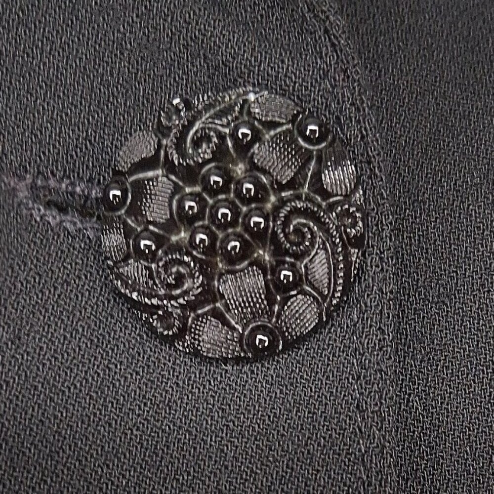 Trelise Cooper Wool Embroidered Tapestry Coat Black Floral Longline NZ 4 US M - Picture 7 of 14